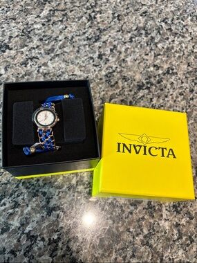 NWT Montres Prestige x Invicta  Women's Blue Adjustable Strap Watch